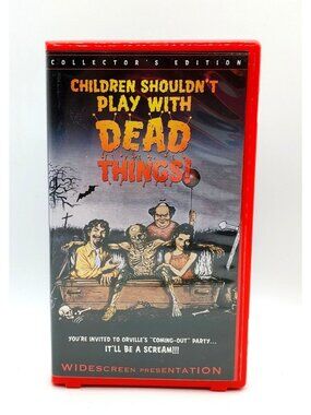 Children Shouldn't Play with Dead Things VHS Horror Clam Shell Rare Widescreen